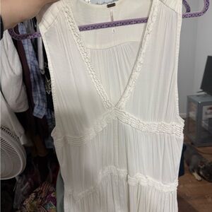 Free People Cream Tunic Top